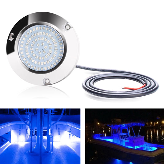 Ship / Yacht 10-30V 90LEDs Waterproof Stainless Steel Underwater Light (Blue Light) - Marine Accessories & Parts by buy2fix | Online Shopping UK | buy2fix