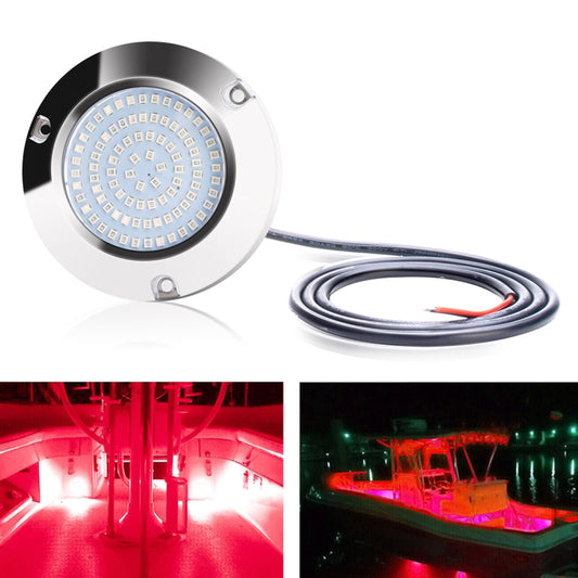 Ship / Yacht 10-30V 90LEDs Waterproof Stainless Steel Underwater Light (Red Light) - Marine Accessories & Parts by buy2fix | Online Shopping UK | buy2fix