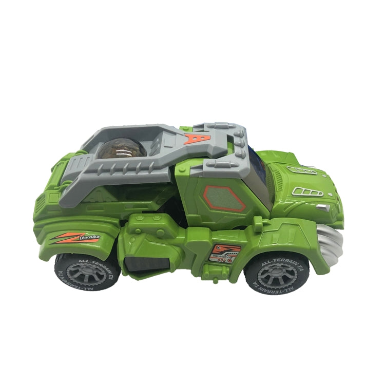 HG-882 Electric Dinosaur Deformation Car Toy Universal Light Music Toy (Green) - Music Toys by buy2fix | Online Shopping UK | buy2fix