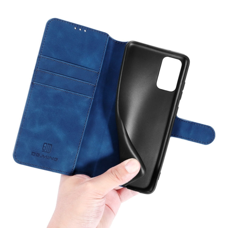 For samsung Galaxy A02s DG.MING Retro Oil Side Horizontal Flip Leather Case with Holder & Card Slots & Wallet(Blue) - Galaxy Phone Cases by DG.MING | Online Shopping UK | buy2fix