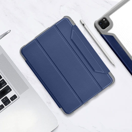 For iPad Pro 12.9 2022 / 2021 / 2020 Mutural Yagao Series PC Horizontal Flip Leather Tablet Case with Holder & Pen Slot(Blue) - iPad Pro 12.9 (2022/2021) Cases by Mutural | Online Shopping UK | buy2fix