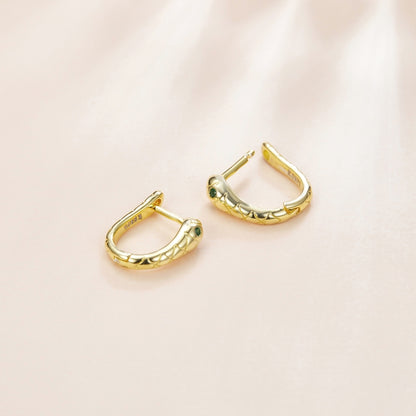 S925 Sterling Silver Smart Snake Ear Studs Women Earrings(Gold) - Stud Earrings & Earrings by buy2fix | Online Shopping UK | buy2fix