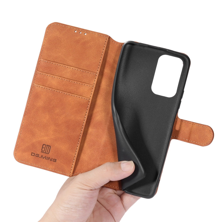 For Xiaomi Redmi Note 10 Pro DG.MING Retro Oil Side Horizontal Flip Leather Case with Holder & Card Slots & Wallet(Brown) - Xiaomi Cases by DG.MING | Online Shopping UK | buy2fix