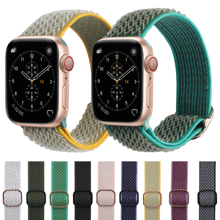 Wave Texture Nylon Watch Band For Apple Watch Ultra 49mm&Watch Ultra 2 49mm / Series 9&8&7 45mm / SE 3&SE 2&6&SE&5&4 44mm / 3&2&1 42mm(Spearmint Ice) - Watch Bands by buy2fix | Online Shopping UK | buy2fix