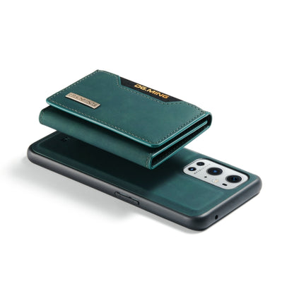 For OnePlus 9 Pro DG.MING M2 Series 3-Fold Multi Card Bag Back Cover Shockproof Case with Wallet & Holder Function(Green) - OnePlus Cases by DG.MING | Online Shopping UK | buy2fix