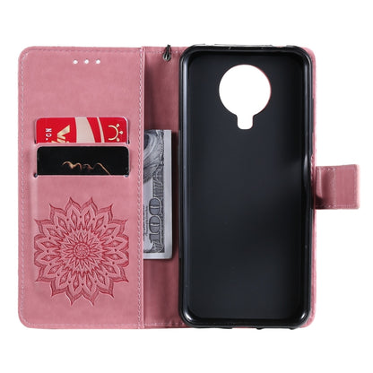 For Nokia 6.3 / G20 / G10 Sun Embossing Pattern Horizontal Flip Leather Case with Card Slot & Holder & Wallet & Lanyard(Pink) - Nokia Cases by buy2fix | Online Shopping UK | buy2fix