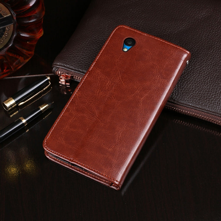 For Alcatel 1 2021 idewei Crazy Horse Texture Horizontal Flip Leather Case with Holder & Card Slots & Wallet(Brown) - More Brand by idewei | Online Shopping UK | buy2fix