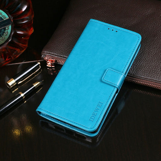 For Alcatel 1 2021 idewei Crazy Horse Texture Horizontal Flip Leather Case with Holder & Card Slots & Wallet(Sky Blue) - More Brand by idewei | Online Shopping UK | buy2fix
