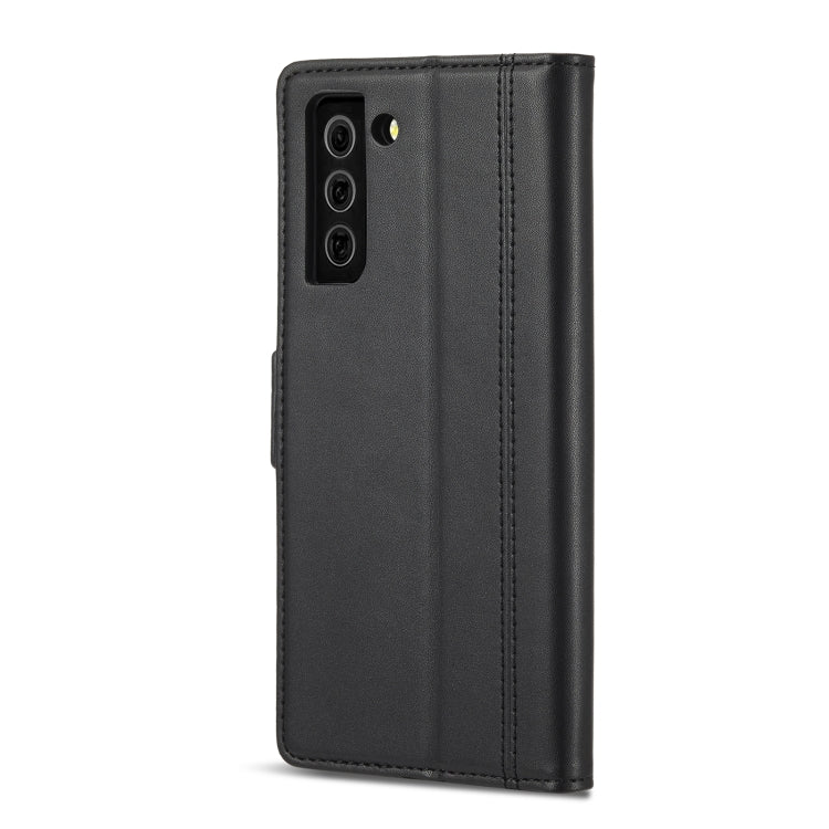 For Samsung Galaxy S21+ 5G LC.IMEEKE Magnetic Buckle PU + TPU Horizontal Flip Leather Case with Holder & Card Slots & Wallet(Black) - Galaxy S21+ 5G Cases by LC.IMEEKE | Online Shopping UK | buy2fix