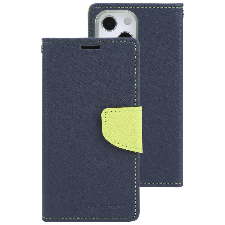 For iPhone 13 mini GOOSPERY FANCY DIARY Cross Pattern Horizontal Flip Leather Case with Holder & Card Slots & Wallet (Navy Blue) - iPhone 13 mini Cases by GOOSPERY | Online Shopping UK | buy2fix