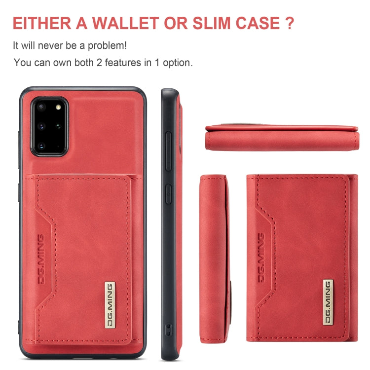 For Samsung Galaxy S20+ DG.MING M2 Series 3-Fold Multi Card Bag Back Cover Shockproof Case with Wallet & Holder Function(Red) - Galaxy Phone Cases by DG.MING | Online Shopping UK | buy2fix