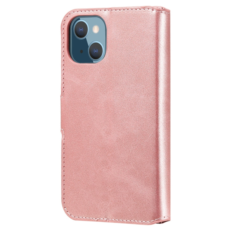 For iPhone 13 mini Classic Calf Texture PU + TPU Horizontal Flip Leather Case with Holder & Card Slots & Wallet (Rose Gold) - iPhone 13 mini Cases by buy2fix | Online Shopping UK | buy2fix