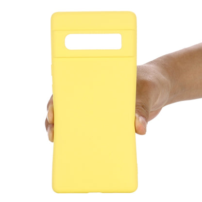 Pure Color Liquid Silicone Shockproof Full Coverage Case For Google Pixel 6 Pro(Yellow) - Google Cases by buy2fix | Online Shopping UK | buy2fix