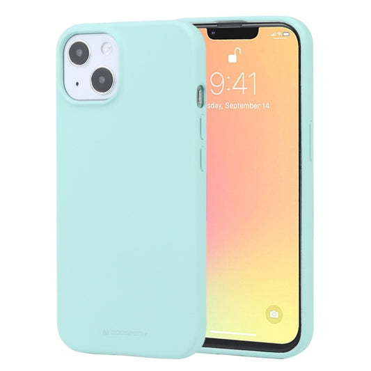 For iPhone 13 GOOSPERY SOFT FEELING Liquid TPU Shockproof Soft Case(Mint Green) - iPhone 13 Cases by GOOSPERY | Online Shopping UK | buy2fix