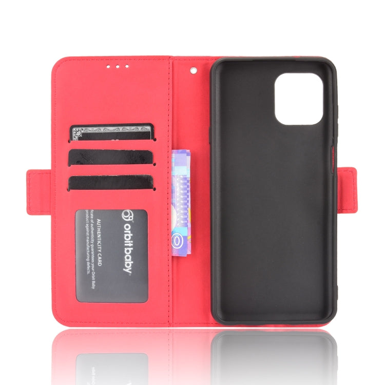 For Motorola Moto Edge 20 Lite Skin Feel Calf Pattern Horizontal Flip Leather Case with Holder & Card Slots & Photo Frame(Red) - Motorola Cases by buy2fix | Online Shopping UK | buy2fix