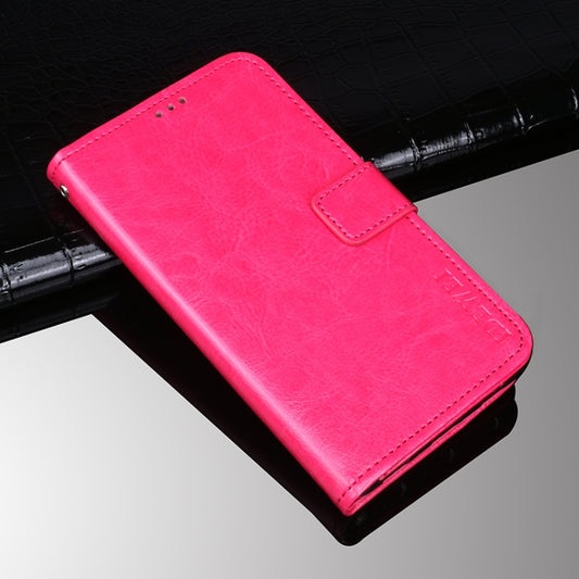 idewei Crazy Horse Texture Horizontal Flip Leather Case with Holder & Card Slots & Wallet For Huawei P50 Pro(Rose Red) - Huawei Cases by idewei | Online Shopping UK | buy2fix