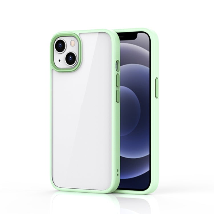 For iPhone 13 mini Ming Shield Hybrid Frosted Transparent PC + TPU Scratchproof Shockproof Case (Light Green) - iPhone 13 mini Cases by buy2fix | Online Shopping UK | buy2fix