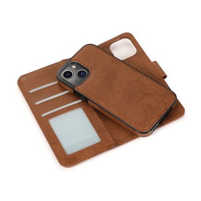 For iPhone 13 Pro Max Retro 2 in 1 Detachable Horizontal Flip Leather Case with Card Slots & Wallet (Brown) - iPhone 13 Pro Max Cases by buy2fix | Online Shopping UK | buy2fix