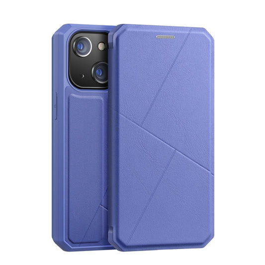 For iPhone 13 mini DUX DUCIS New Skin X Series PU + TPU Horizontal Flip Leather Case with Holder & Card Slots (Blue) - iPhone 13 mini Cases by DUX DUCIS | Online Shopping UK | buy2fix