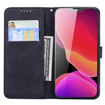 For iPhone 13 Retro Skin Feel Butterflies Embossing Horizontal Flip Leather Case with Holder & Card Slots & Wallet(Black) - iPhone 13 Cases by buy2fix | Online Shopping UK | buy2fix