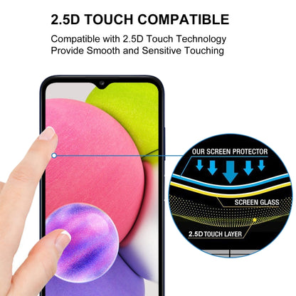 For Samsung Galaxy A03s Full Glue Full Cover Screen Protector Tempered Glass Film - Galaxy Tempered Glass by buy2fix | Online Shopping UK | buy2fix