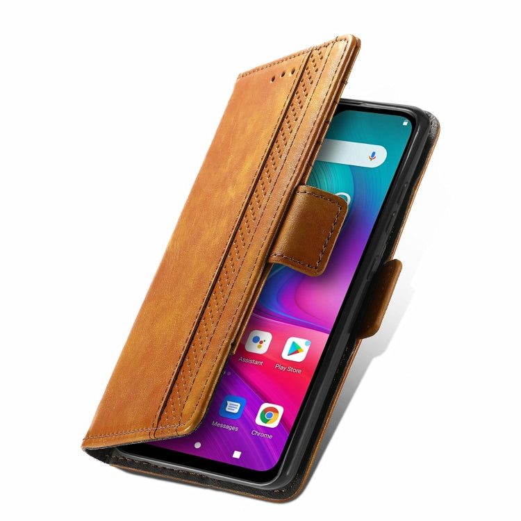 For Doogee X96 Pro CaseNeo Business Splicing Dual Magnetic Buckle Horizontal Flip PU Leather Case with Holder & Card Slots & Wallet(Khaki) - More Brand by buy2fix | Online Shopping UK | buy2fix