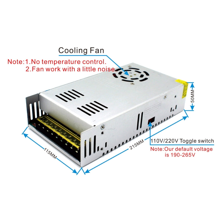 S-500-36 DC36V 14A 500W Light Bar Regulated Switching Power Supply LED Transformer, Size: 215 x 115 x 50mm - Power Supplies by buy2fix | Online Shopping UK | buy2fix