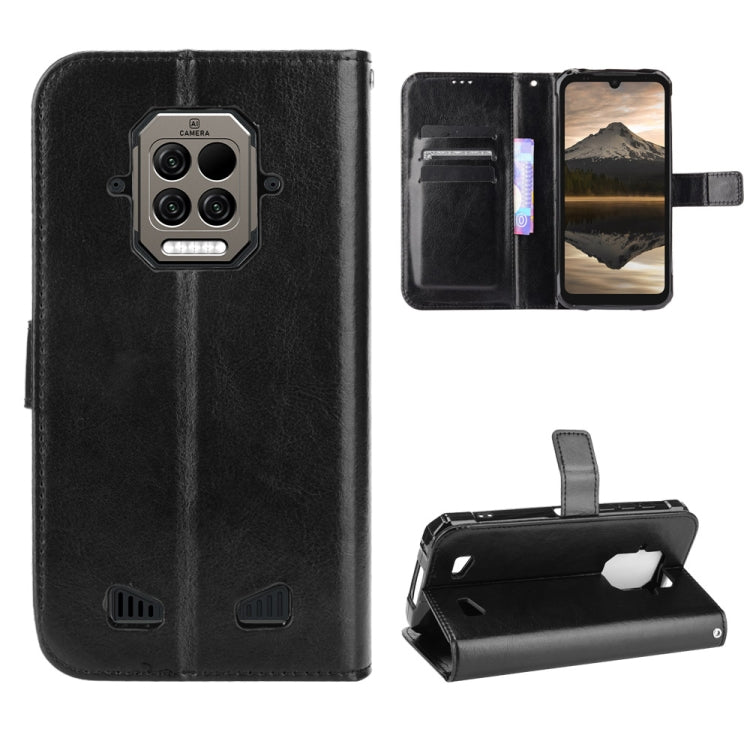 For Doogee S86 / S86 Pro Crazy Horse Texture Horizontal Flip Leather Case with Holder & Card Slots & Lanyard(Black) - More Brand by buy2fix | Online Shopping UK | buy2fix