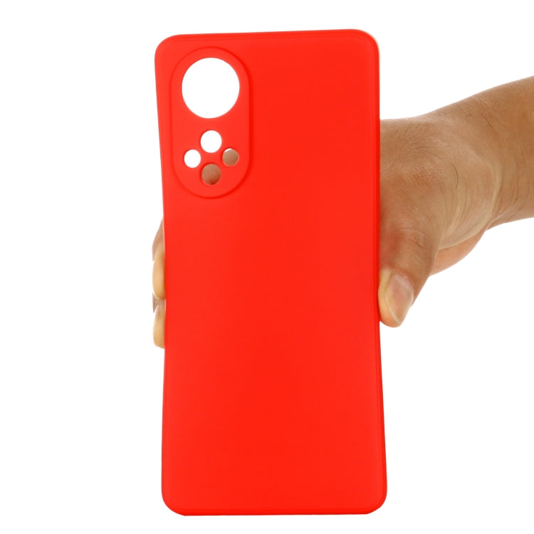 For Honor 50 Solid Color Liquid Silicone Dropproof Full Coverage Protective Case(Red) - Honor Cases by buy2fix | Online Shopping UK | buy2fix