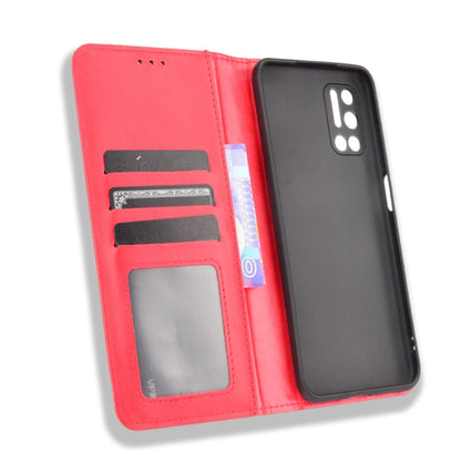 For Doogee N40 Pro Magnetic Buckle Retro Pattern Horizontal Flip Leather Case with Holder & Card Slot & Wallet(Red) - More Brand by buy2fix | Online Shopping UK | buy2fix