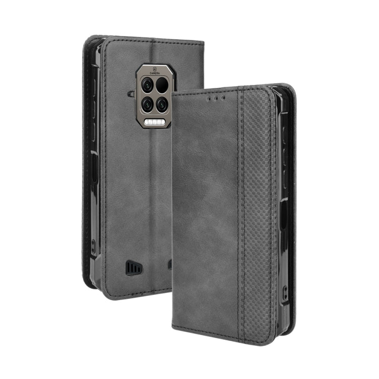 For Doogee S86 / S86 Pro Magnetic Buckle Retro Pattern Horizontal Flip Leather Case with Holder & Card Slot & Wallet(Black) - More Brand by buy2fix | Online Shopping UK | buy2fix