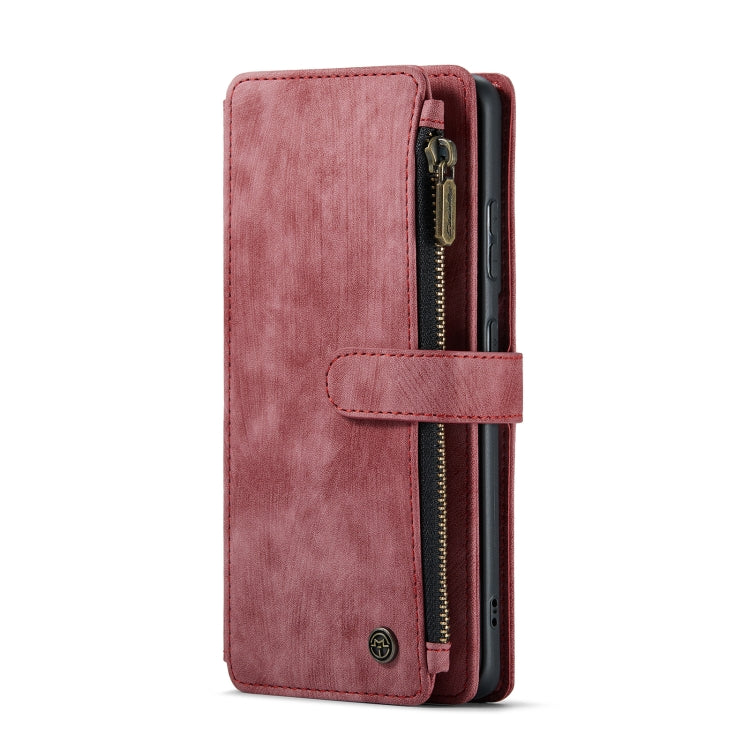 For Samsung Galaxy S20 FE CaseMe-C30 PU + TPU Multifunctional Horizontal Flip Leather Case with Holder & Card Slot & Wallet & Zipper Pocket(Red) - Galaxy S20 FE Cases by CaseMe | Online Shopping UK | buy2fix