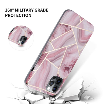 For iPhone 13 Pro Splicing Marble Pattern TPU Protective Case (Light Pink Grey) - iPhone 13 Pro Cases by buy2fix | Online Shopping UK | buy2fix