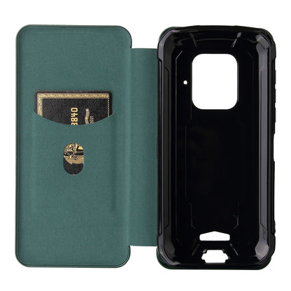 For Doogee S59 / S59 Pro Carbon Fiber Texture Horizontal Flip TPU + PC + PU Leather Case with Card Slot(Green) - More Brand by buy2fix | Online Shopping UK | buy2fix