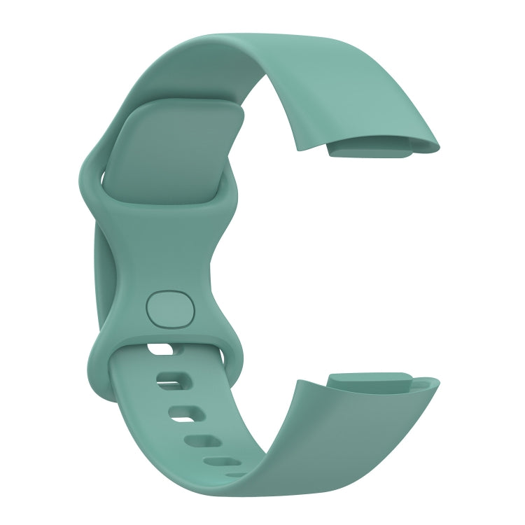 For Fitbit Charge 5 Silicone Watch Band, Size:S(Pine Needle Green) - Watch Bands by buy2fix | Online Shopping UK | buy2fix