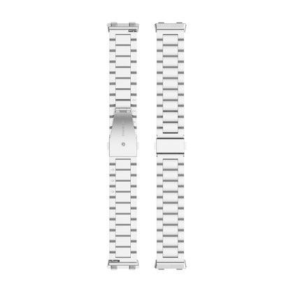 For OPPO Watch 2 46mm Stainless Steel Three-beads Watch Band(Silver) -  by buy2fix | Online Shopping UK | buy2fix