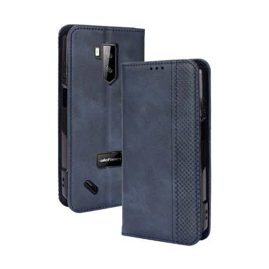 For Ulefone Armor X9 Magnetic Buckle Retro Texture Leather Case(Blue) - Ulefone Cases by buy2fix | Online Shopping UK | buy2fix