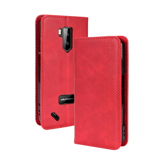 For Ulefone Armor X9 Magnetic Buckle Retro Texture Leather Case(Red) - Ulefone Cases by buy2fix | Online Shopping UK | buy2fix