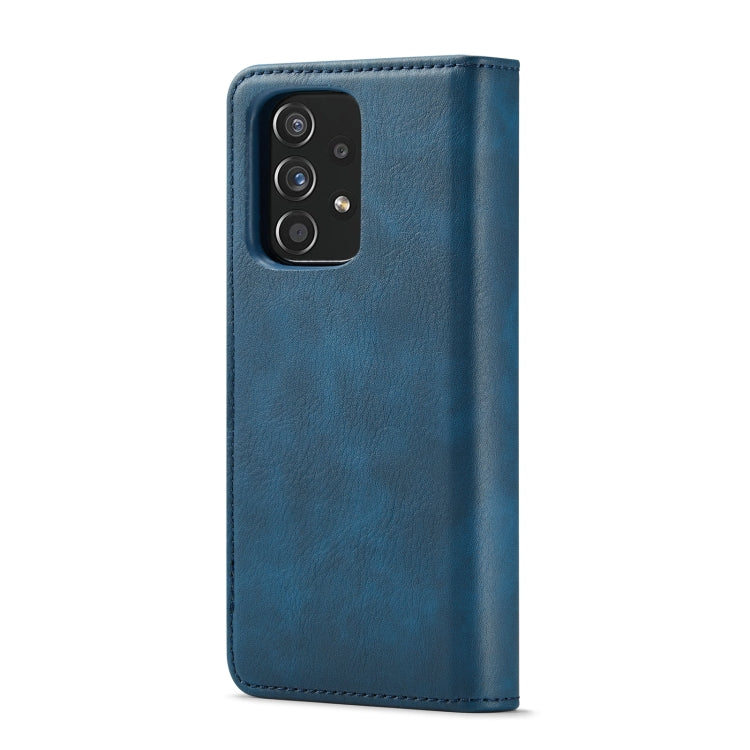 For Samsung Galaxy A53 5G DG.MING Crazy Horse Texture Detachable Magnetic Leather Phone Case(Blue) - Galaxy Phone Cases by DG.MING | Online Shopping UK | buy2fix