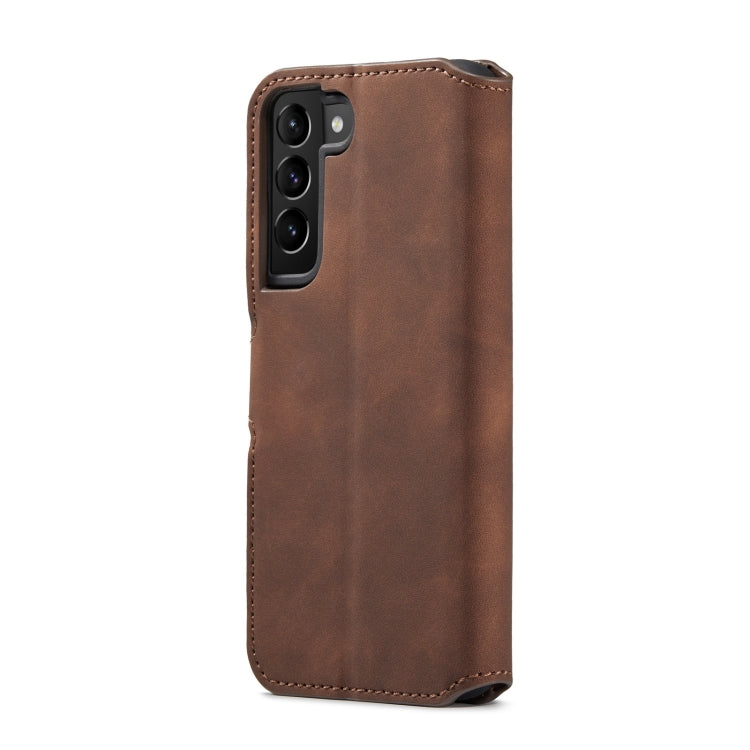 For Samsung Galaxy S22 DG.MING Retro Oil Side Horizontal Flip Leather Case with Holder & Card Slots & Wallet(Coffee) - Galaxy S22 5G Cases by DG.MING | Online Shopping UK | buy2fix