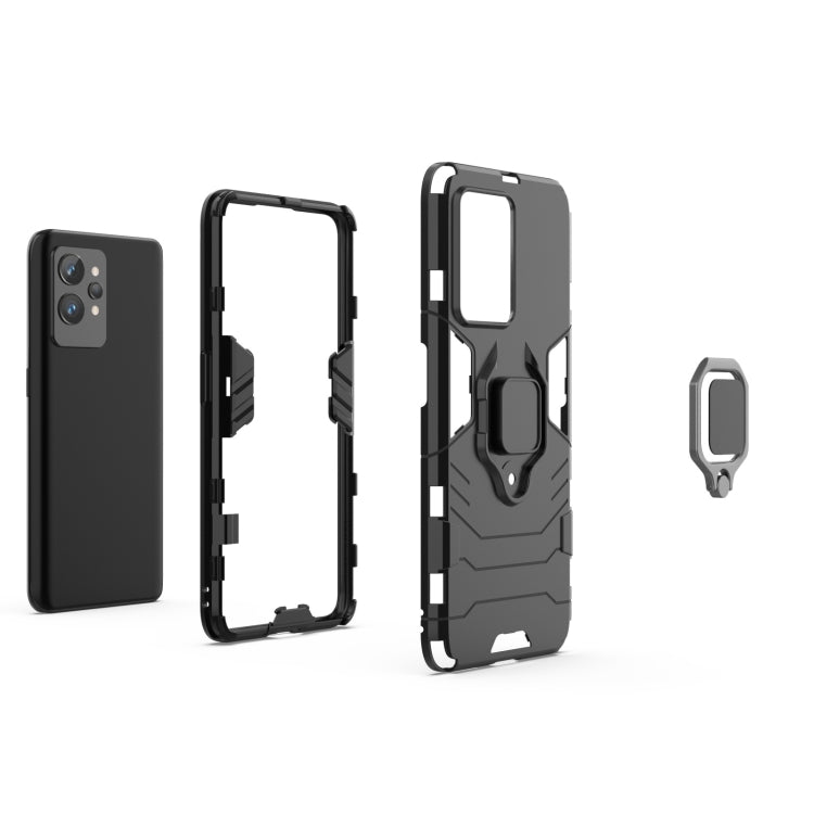 For OPPO Realme GT2 Pro Shockproof PC + TPU Holder Phone Case(Black) - Realme Cases by buy2fix | Online Shopping UK | buy2fix