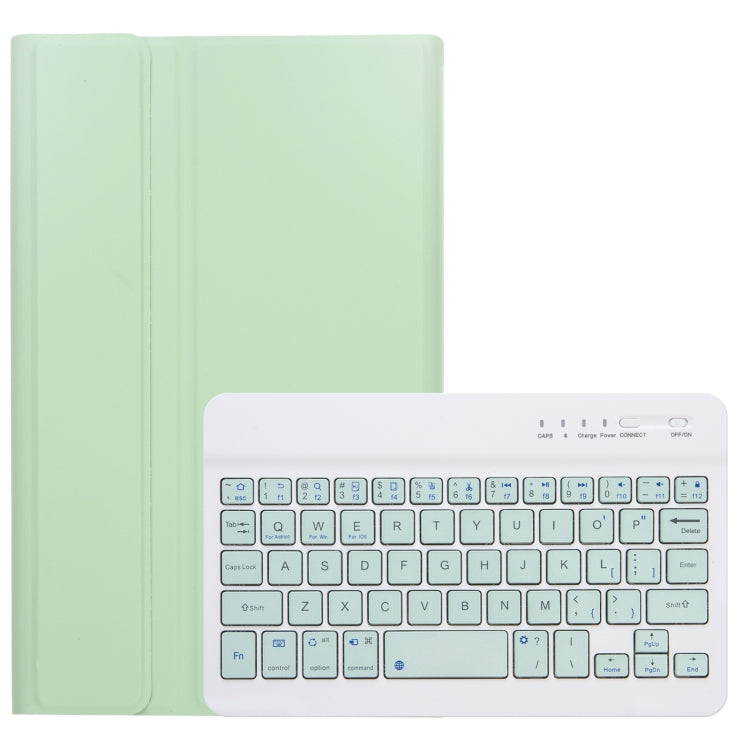 A220 Candy Color TPU Detachable Bluetooth Keyboard Leather Case with Bracket For Samsung Galaxy Tab A7 Lite 8.7 T220 / T225(Light Green) - Samsung Keyboard by buy2fix | Online Shopping UK | buy2fix