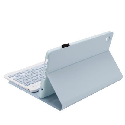 A220 Candy Color TPU Detachable Bluetooth Keyboard Leather Case with Bracket For Samsung Galaxy Tab A7 Lite 8.7 T220 / T225(White Ice Orchid) - Samsung Keyboard by buy2fix | Online Shopping UK | buy2fix