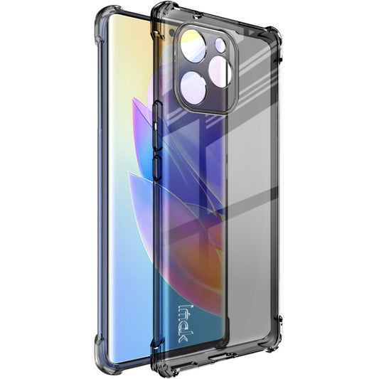 For Honor 60 SE IMAK All-inclusive Shockproof Airbag TPU Phone Case with Screen Protector(Transparent Black) - Honor Cases by imak | Online Shopping UK | buy2fix