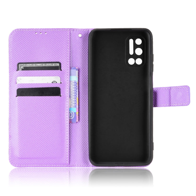 For DOOGEE N40 Pro Diamond Texture Leather Phone Case(Purple) - Doogee Cases by buy2fix | Online Shopping UK | buy2fix