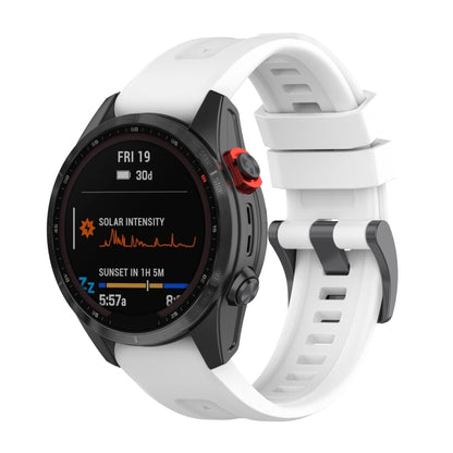 For Garmin Fenix 7 Quick Release Silicone Watch Band(White) - Watch Bands by buy2fix | Online Shopping UK | buy2fix