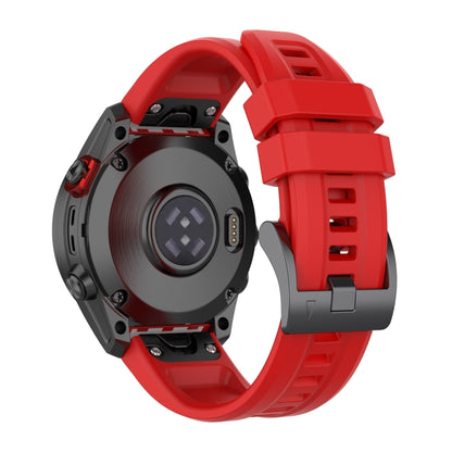 For Garmin Fenix 7S Quick Release Silicone Watch Band(Red) - Watch Bands by buy2fix | Online Shopping UK | buy2fix