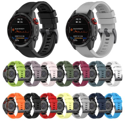 For Garmin Fenix 7S Quick Release Silicone Watch Band(Orange) - Watch Bands by buy2fix | Online Shopping UK | buy2fix