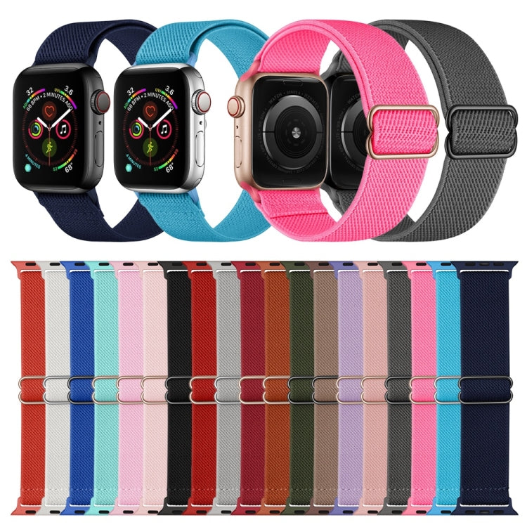 Polyester Nylon Watch Band For Apple Watch Ultra 49mm&Watch Ultra 2 49mm / Series 9&8&7 45mm / SE 3&SE 2&6&SE&5&4 44mm / 3&2&1 42mm(Light Purple) - Watch Bands by buy2fix | Online Shopping UK | buy2fix