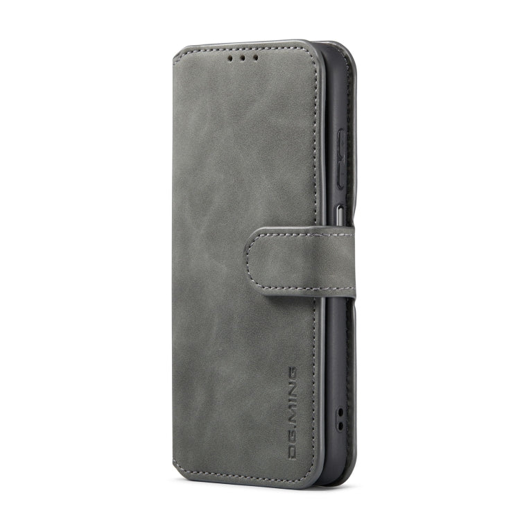 For Samsung Galaxy A13 5G DG.MING Retro Oil Edge Flip Leather Phone Case(Grey) - Galaxy Phone Cases by DG.MING | Online Shopping UK | buy2fix